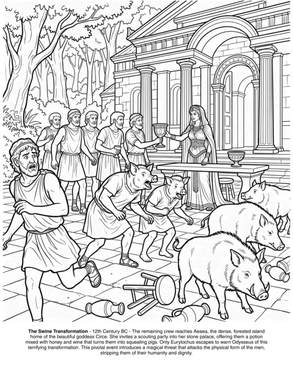 Page 19 of the The Odyssey coloring book