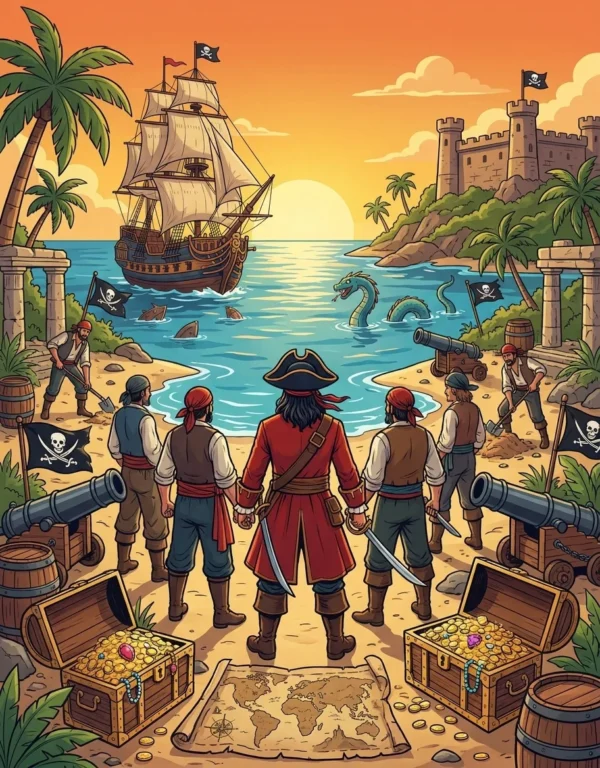 The Pirates History coloring book back cover