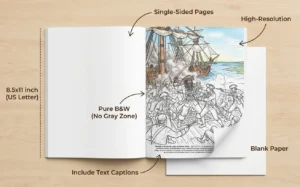 The Pirates History coloring book paperback edition features
