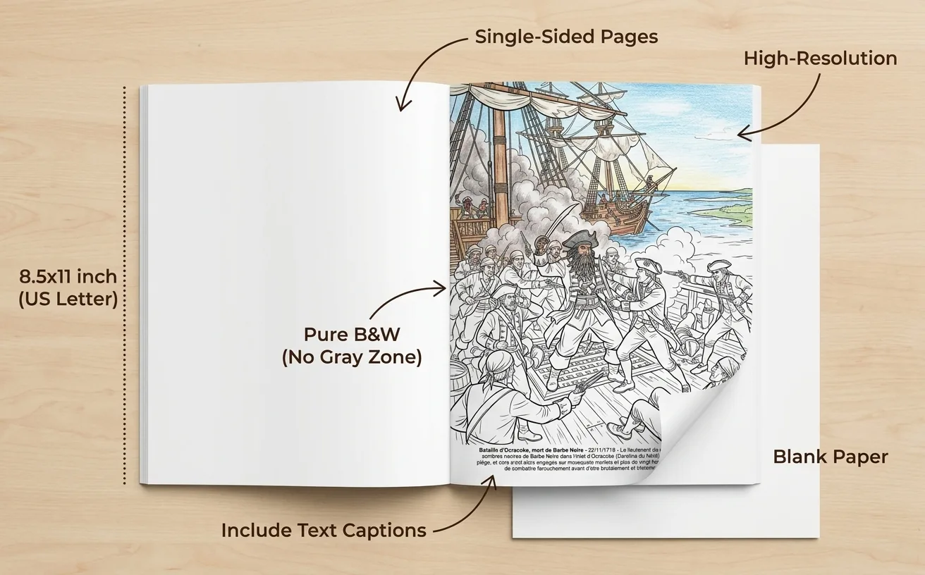 The Pirates History: the Coloring Book — Printed Paperback