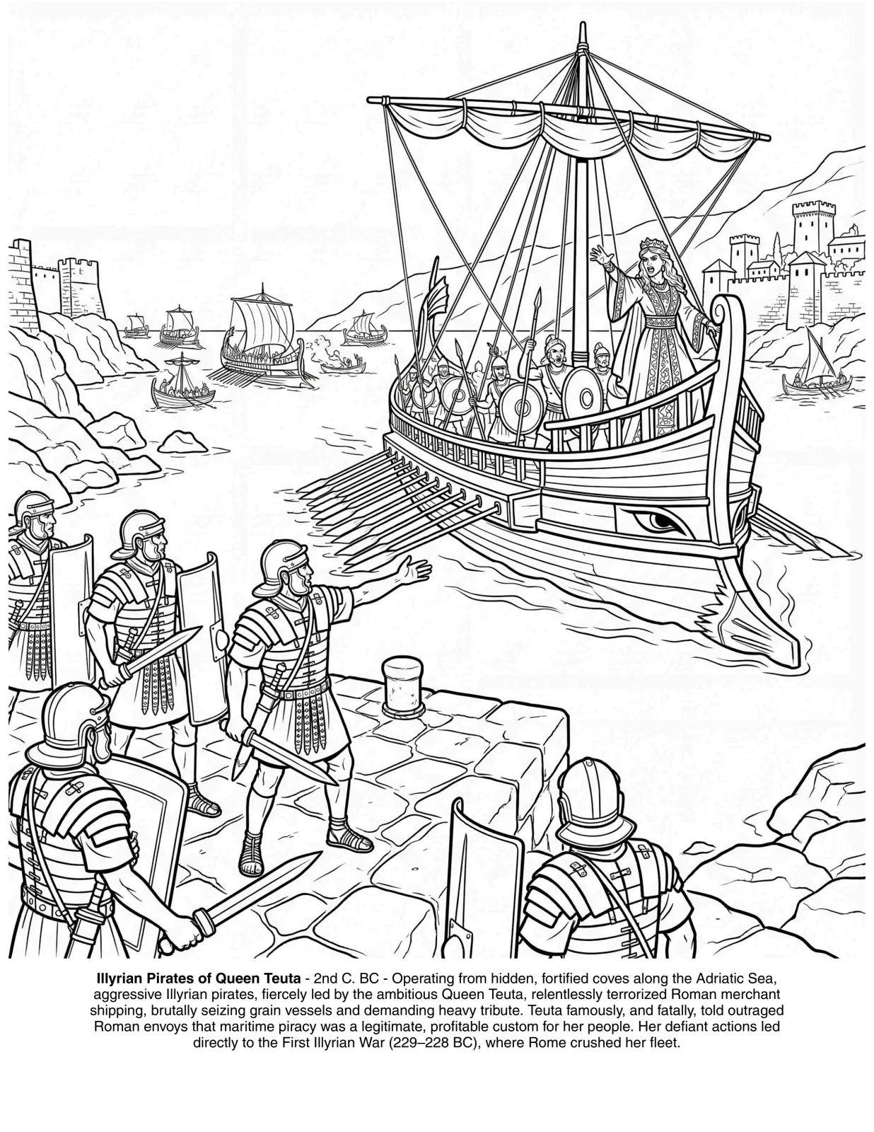 The Pirates History: the Coloring Book