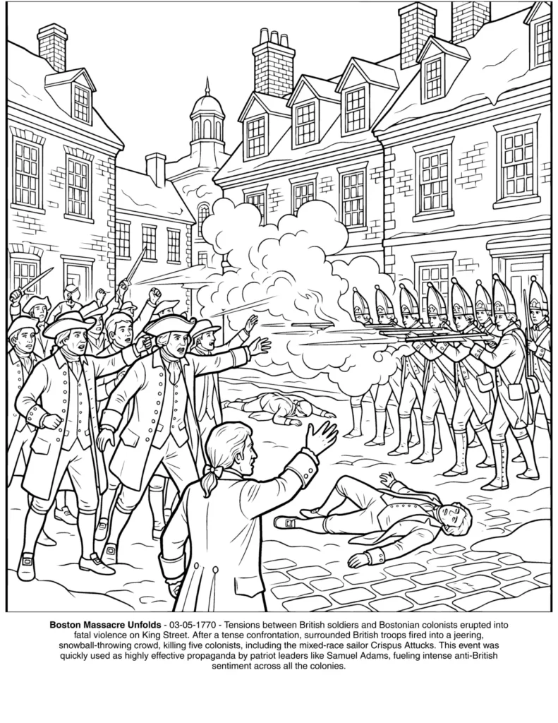 The Revolution War: the Coloring Book coloring page preview