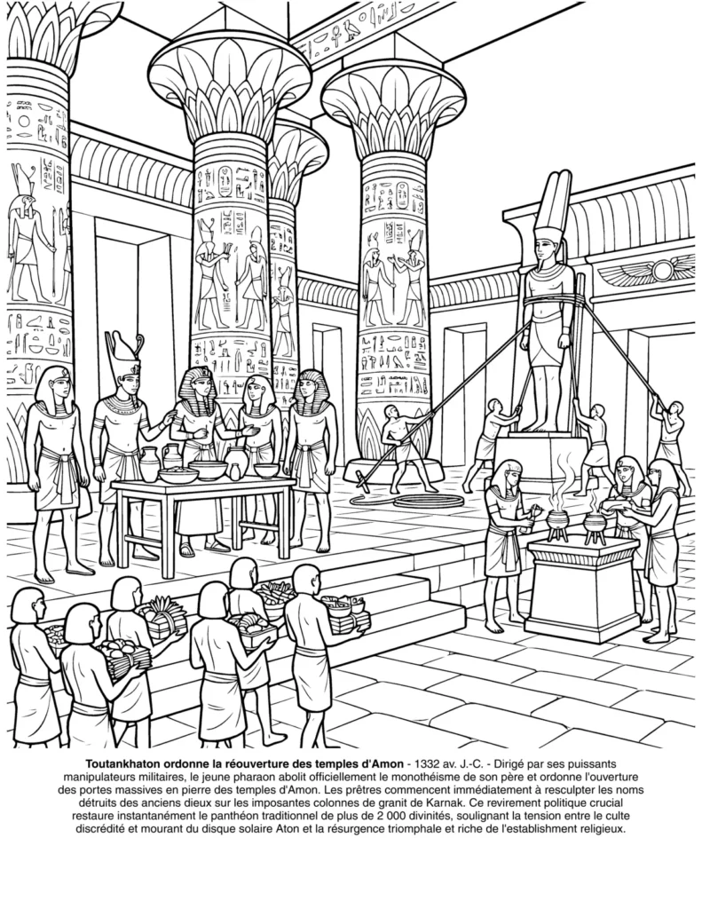 Toutankhamon: le Livre de Coloriage coloring page preview