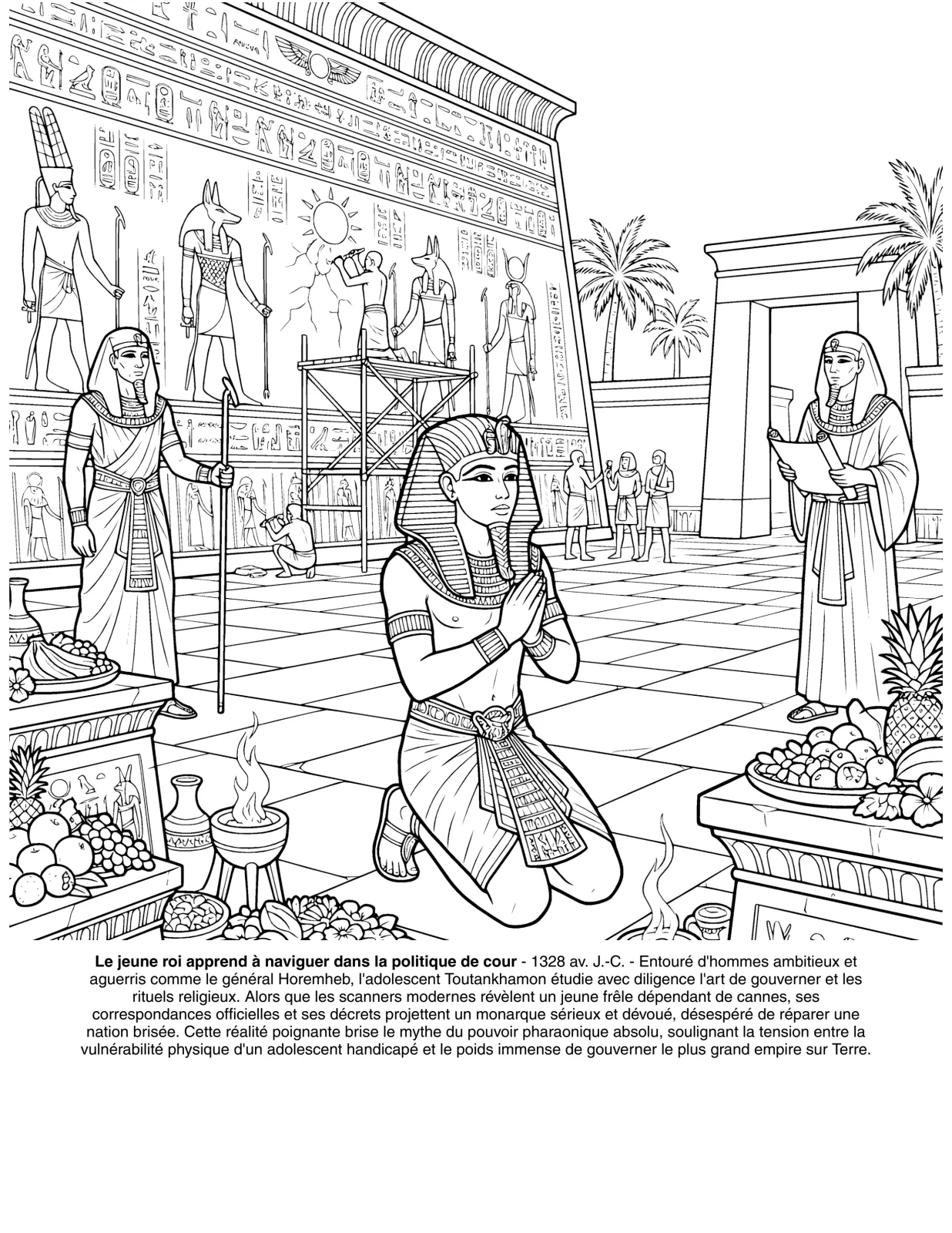 Toutankhamon: le Livre de Coloriage