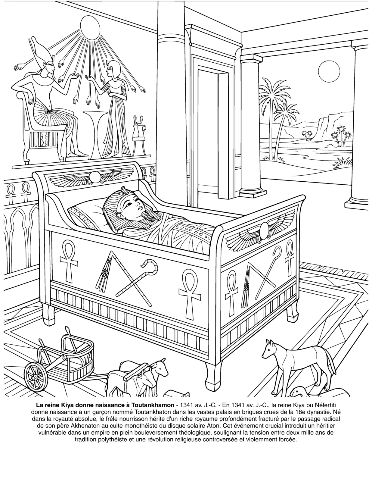 Toutankhamon: le Livre de Coloriage