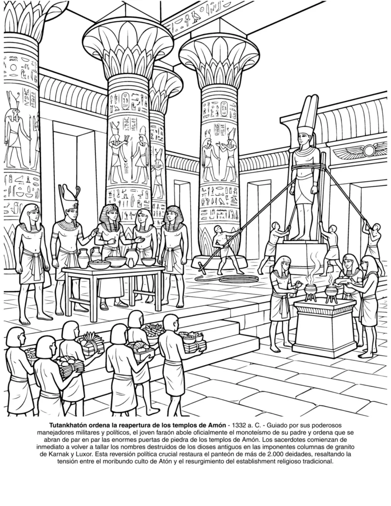 Tutankamun: el Libro de Colorear coloring page preview