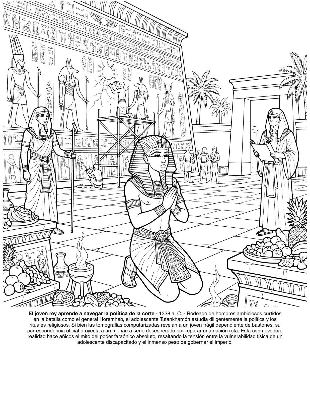 Tutankamun: el Libro de Colorear