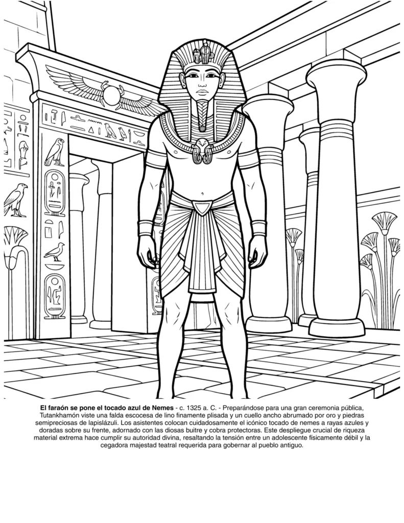 Tutankamun: el Libro de Colorear coloring page preview