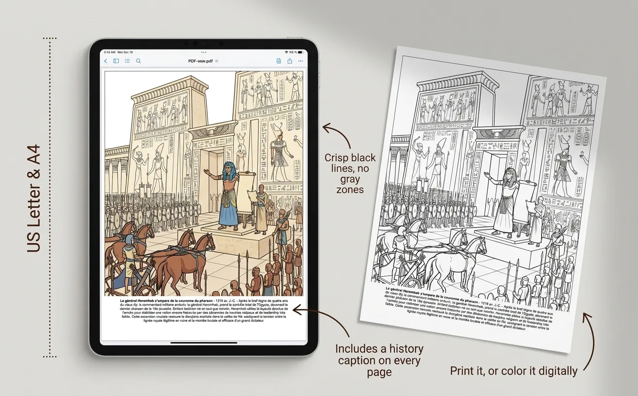 Tutankhamun: the Coloring Book — Digital PDF