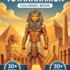 Tutankhamun coloring book front cover