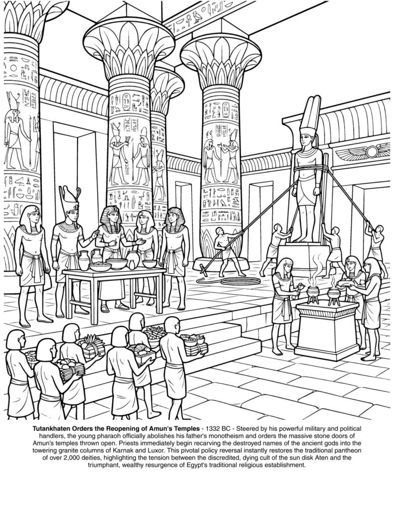 Tutankhamun: the Coloring Book coloring page preview