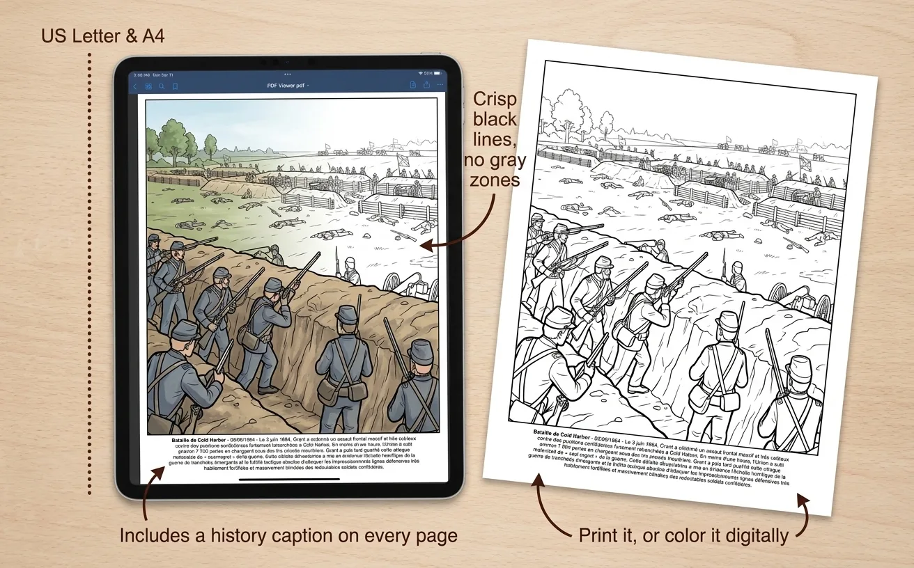 War of the Rebellion: the Coloring Book — Digital PDF