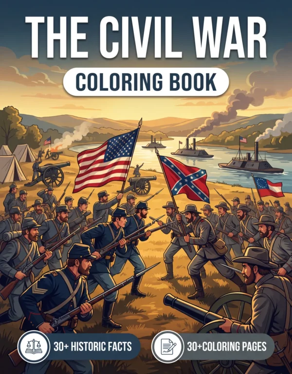War of the Rebellion coloring book front cover