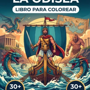 Portada del libro de colorear La Odisea