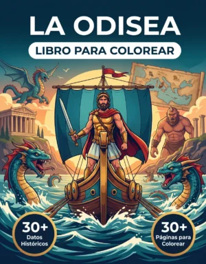 Portada del libro de colorear La Odisea