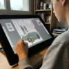 Una persona coloreando el libro de colorear Cleopatra en un iPad