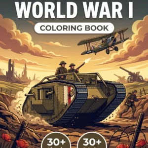 First World War coloring book front cover