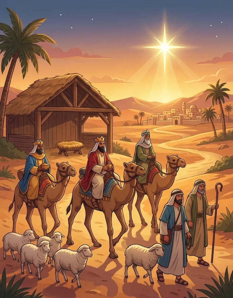 L'Histoire de la Nativité de Noël : le Livre de Coloriage