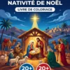 Couverture du livre de coloriage L'Histoire de la Nativité de Noël