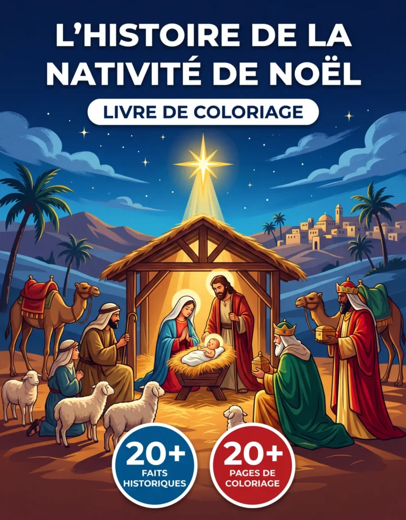 L'Histoire de la Nativité de Noël : le Livre de Coloriage