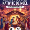 Couverture du livre de coloriage L'Histoire de la Nativité de Noël