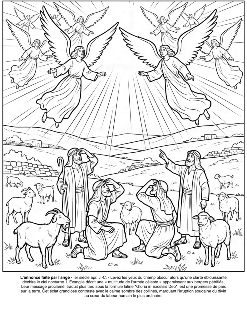 L'Histoire de la Nativité de Noël : le Livre de Coloriage coloring page preview