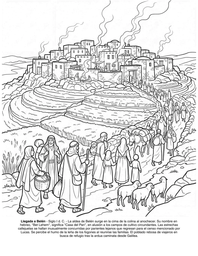 La Historia de la Natividad: el Libro de Colorear coloring page preview