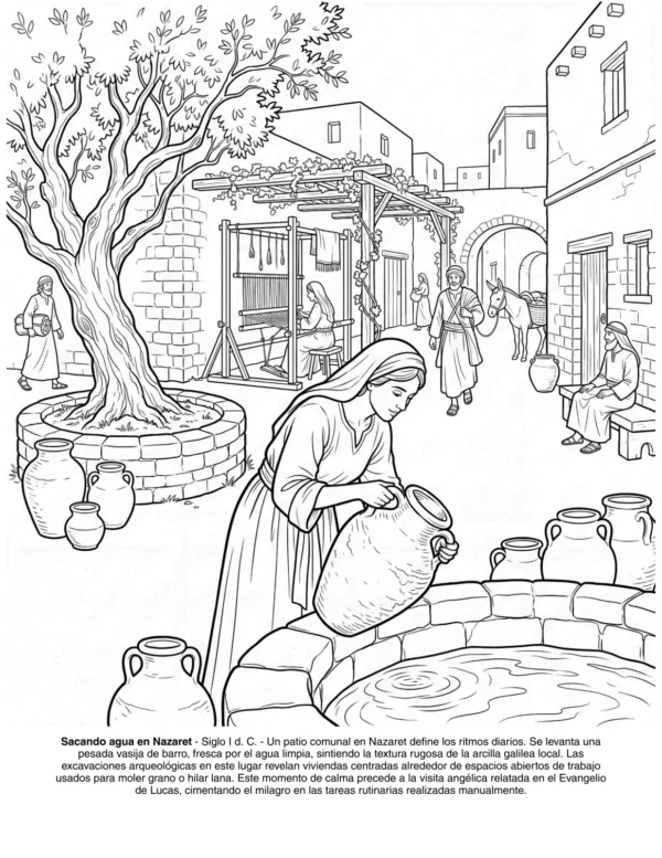 Pagina 6 del libro de colorear La Historia de la Natividad