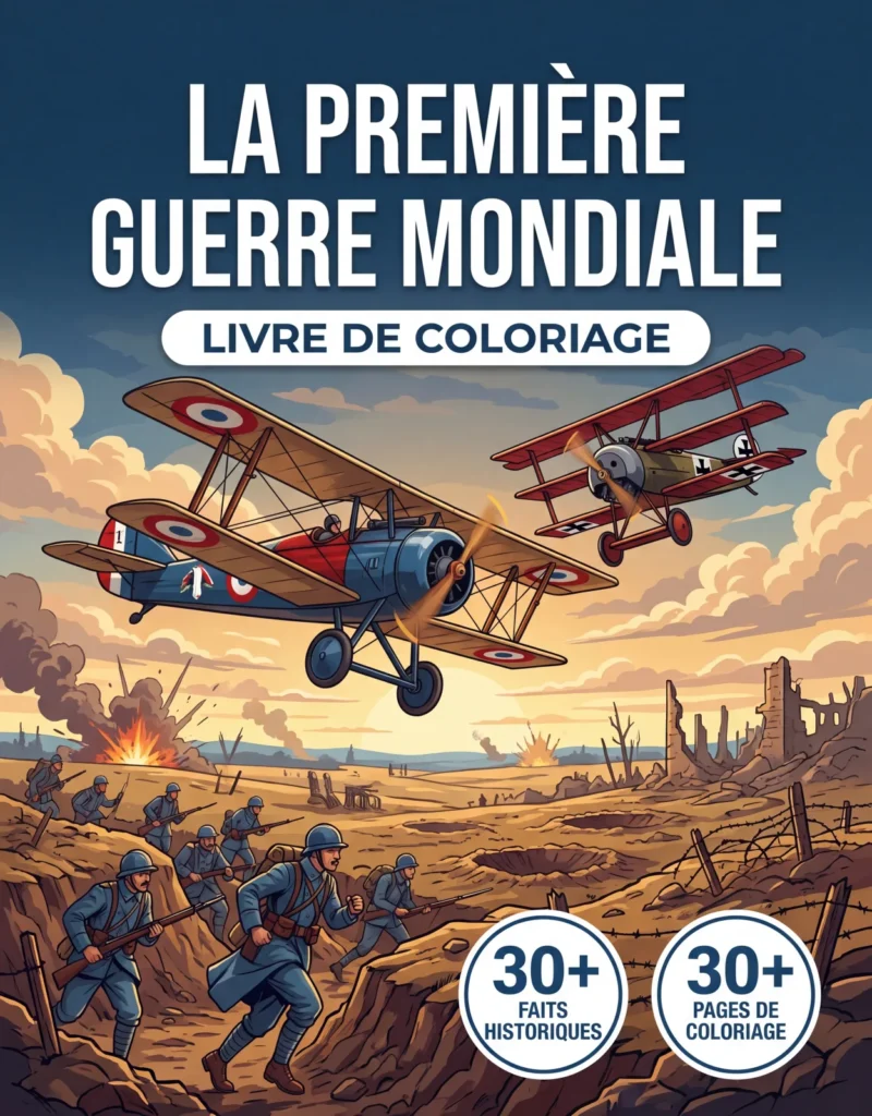 Première Guerre Mondiale : le Livre de Coloriage