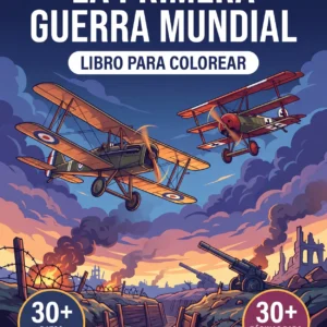 Portada del libro de colorear Primera Guerra Mundial