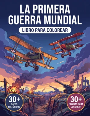 Portada del libro de colorear Primera Guerra Mundial