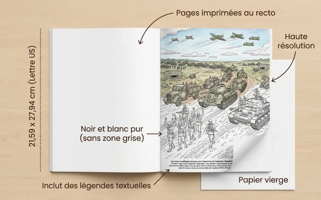 Seconde Guerre Mondiale : le Livre de Coloriage, Édition brochée