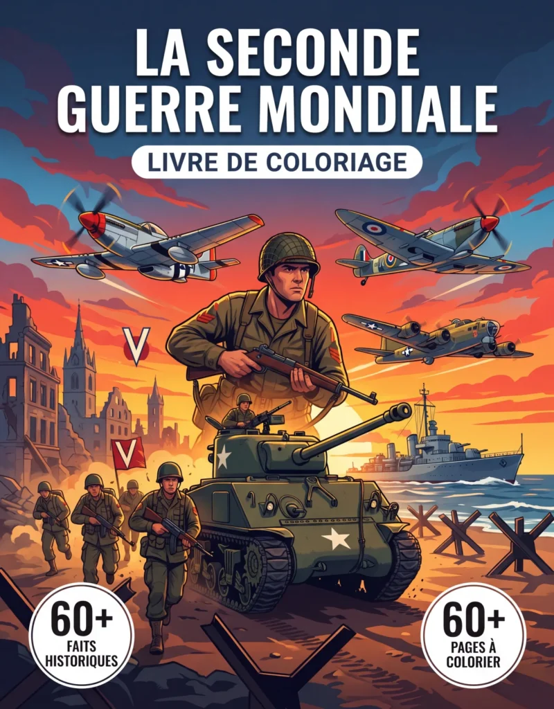 Première Guerre Mondiale + Seconde Guerre Mondiale : le Coffret de Coloriage