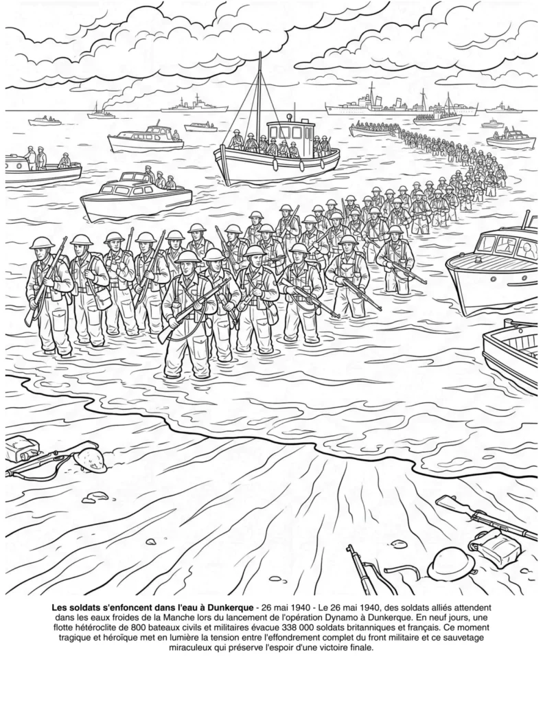 Seconde Guerre Mondiale : le Livre de Coloriage coloring page preview