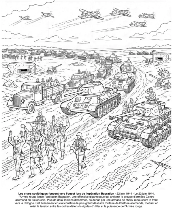 Page 55 du livre de coloriage Seconde Guerre Mondiale