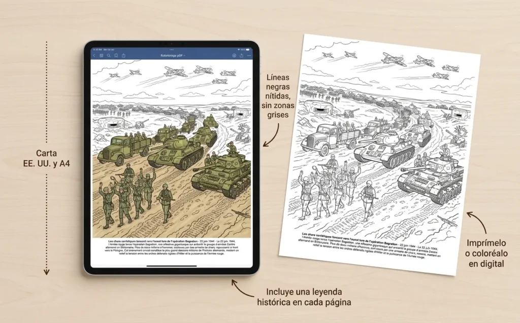 Segunda Guerra Mundial: el Libro de Colorear, PDF ilimitado