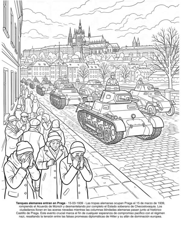 Pagina 10 del libro de colorear Segunda Guerra Mundial