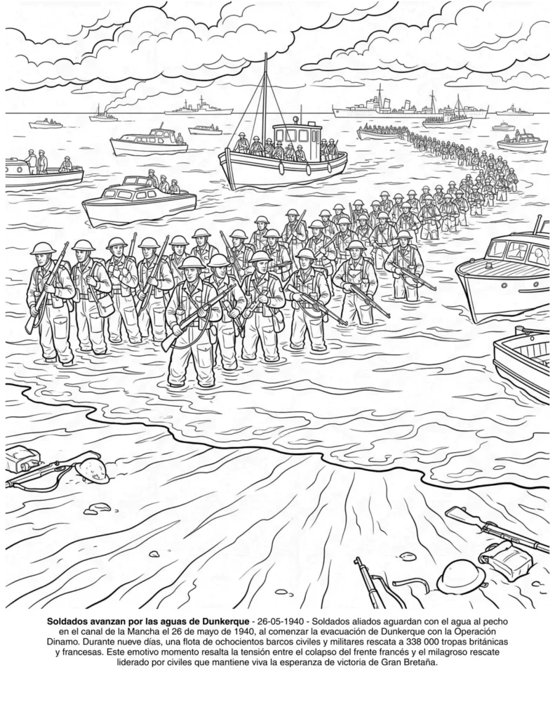 Segunda Guerra Mundial: el Libro de Colorear coloring page preview