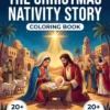 The Christmas Nativity Story coloring book front cover