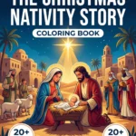 The Christmas Nativity Story coloring book front cover