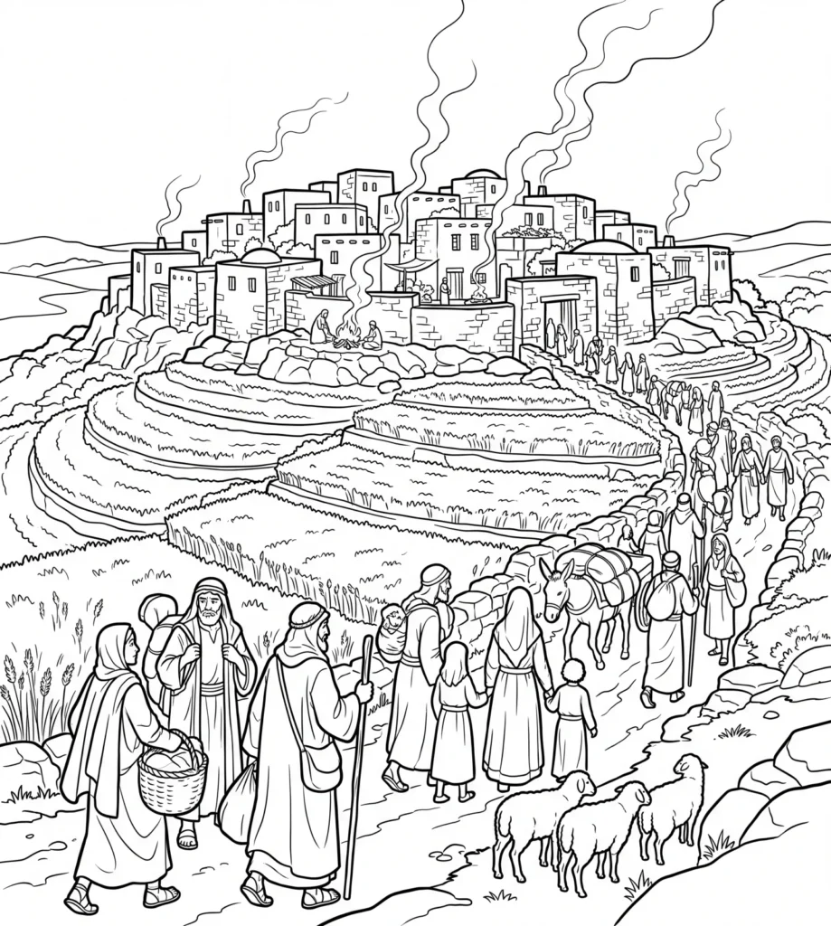 Original Illustration, The Christmas Nativity Story: the Coloring Book
