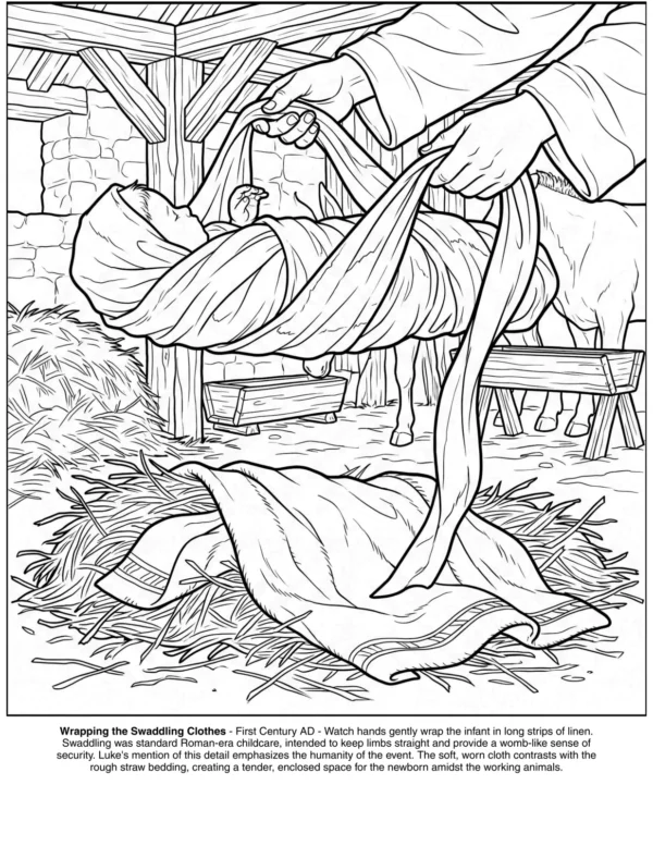Page 13 of the The Christmas Nativity Story coloring book