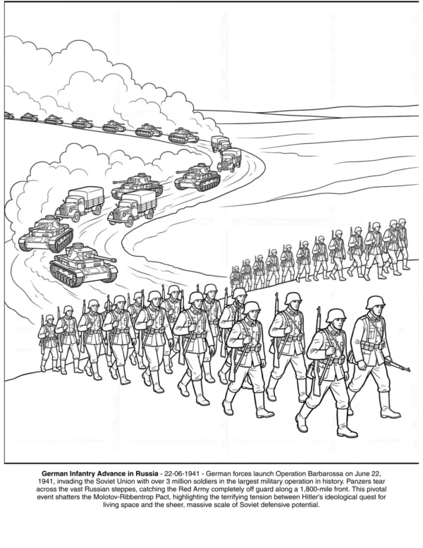 Page 30 of the World War II coloring book