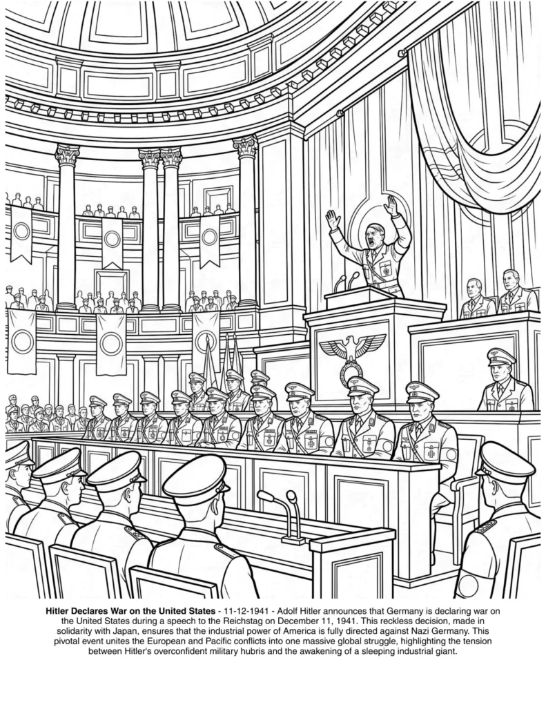 World War II: the Coloring Book coloring page preview